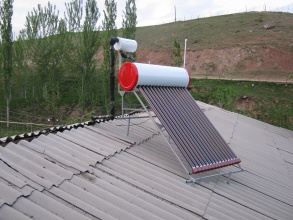 Kamar village. Solar water heaters.